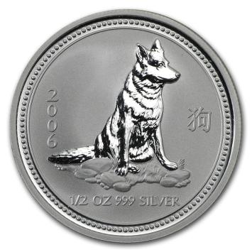 Australië Lunar 1 Hond 2006 1/2 ounce silver